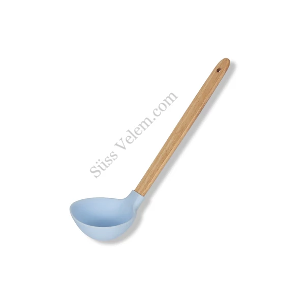 Szilikon merőkanál – Tartós fa nyél, konyhai alapdarab