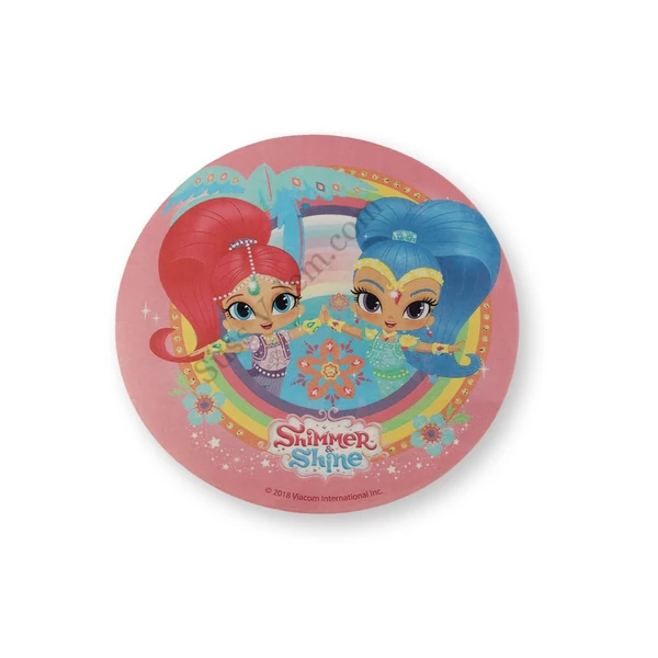 Szivárványos Shimmer és Shine tortaostya
