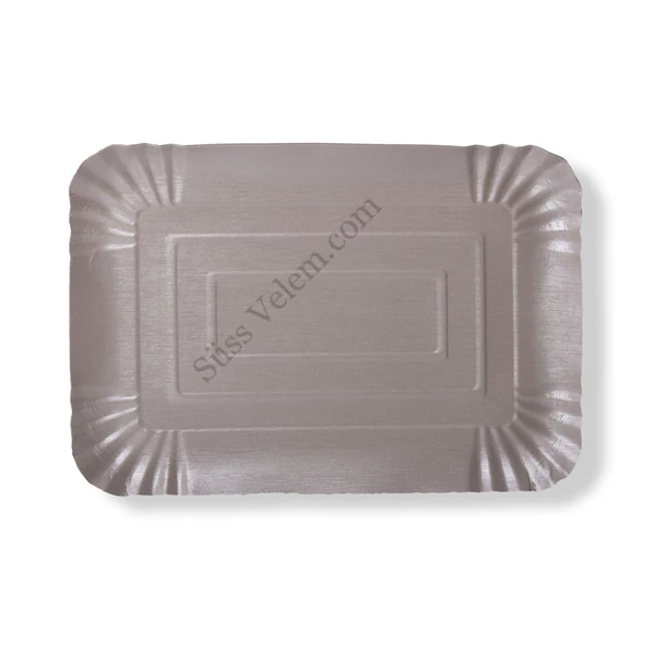 Szürke 25*35 cm-es szögletes tortaalátét