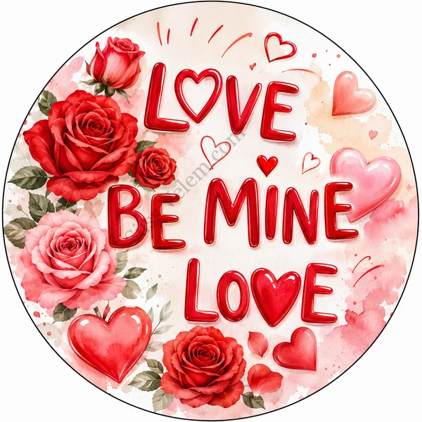 Be mine love – 20 cm-es kerek torta ostyalap tortára