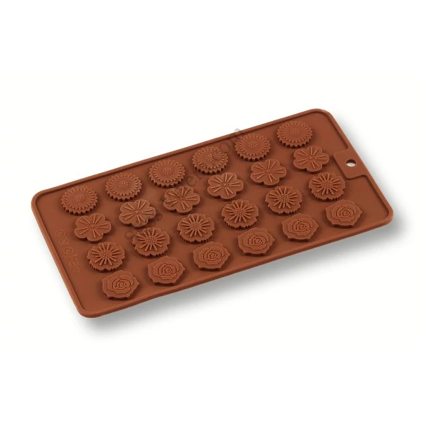 Virág alakú szilikon csokiforma