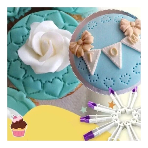 Tortaformázó készlet, Fondant formázó csipesz készlet (10 db)