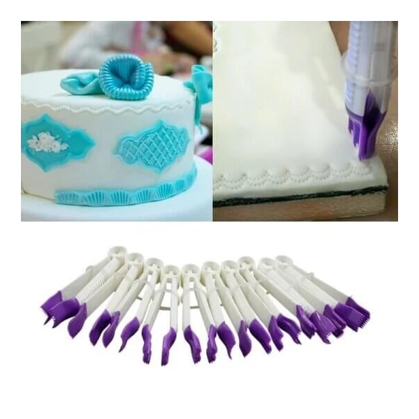 Tortaformázó készlet, Fondant formázó csipesz készlet (10 db)