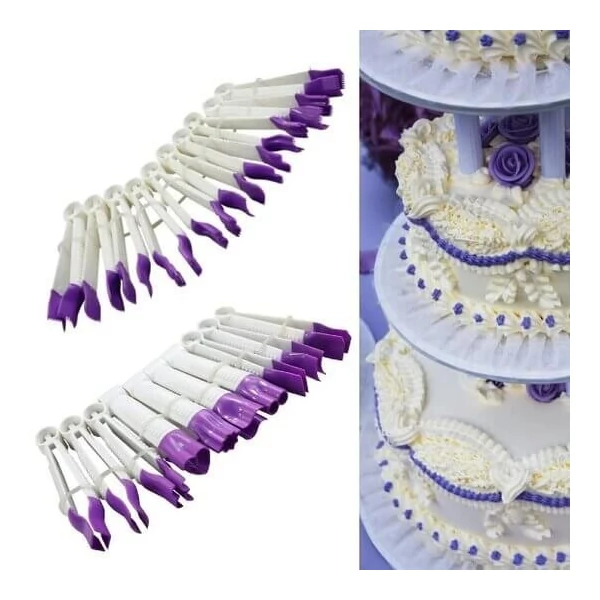 Tortaformázó készlet, Fondant formázó csipesz készlet (10 db)