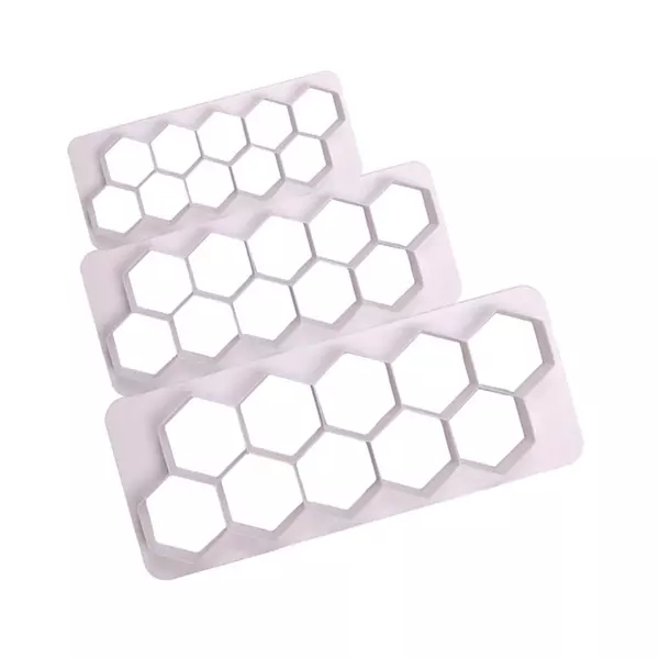 Geometriai tortadíszítő forma Hexagon (3 db)