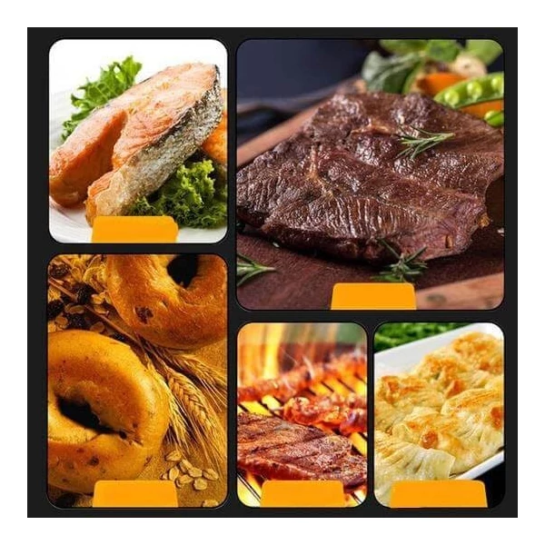 Húsforgató grillezéshez, sütéshez (rozsdamentes acélból)