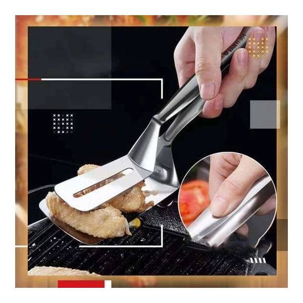 Húsforgató grillezéshez, sütéshez (rozsdamentes acélból)