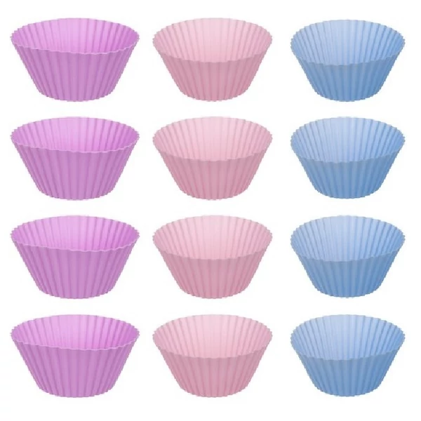 Muffin sütőtálca, sütőlap + 12 db szilikon forma (Ruhhy)