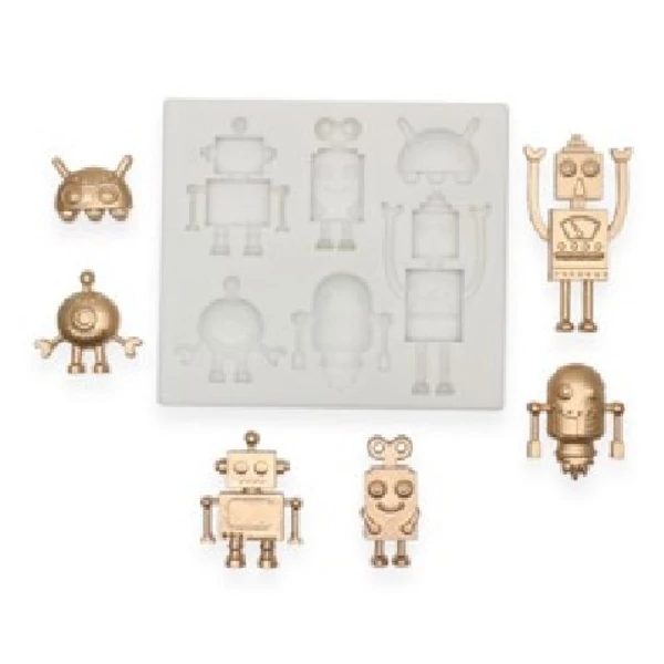 Részletgazdag robotok szilikon fondant forma
