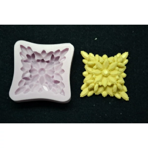 Szögletes bross alakú szilikon fondant forma