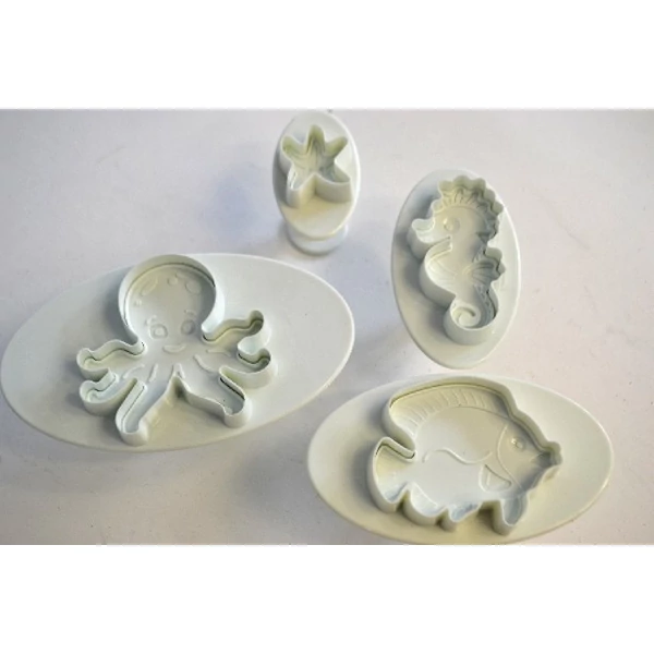 Tengeri állatok rugós fondant kiszúró készlet